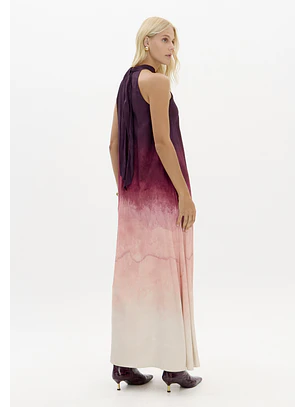 Vestido Comprido WINE STAIN Bordeaux - Lança Perfume 