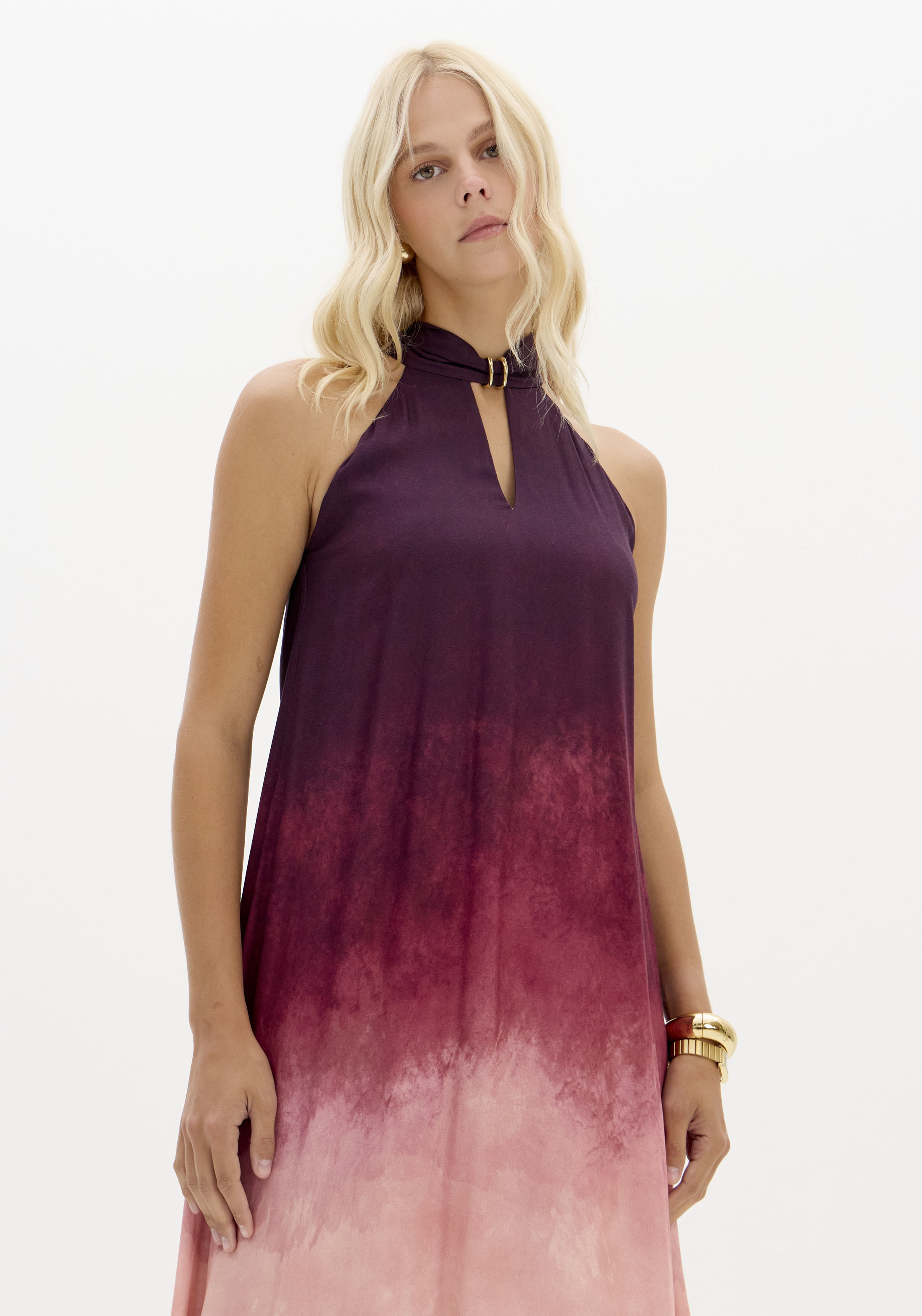 Vestido Comprido WINE STAIN Bordeaux - Lança Perfume  4