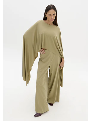 Blusa Manga Capa Verde - Lança Perfume