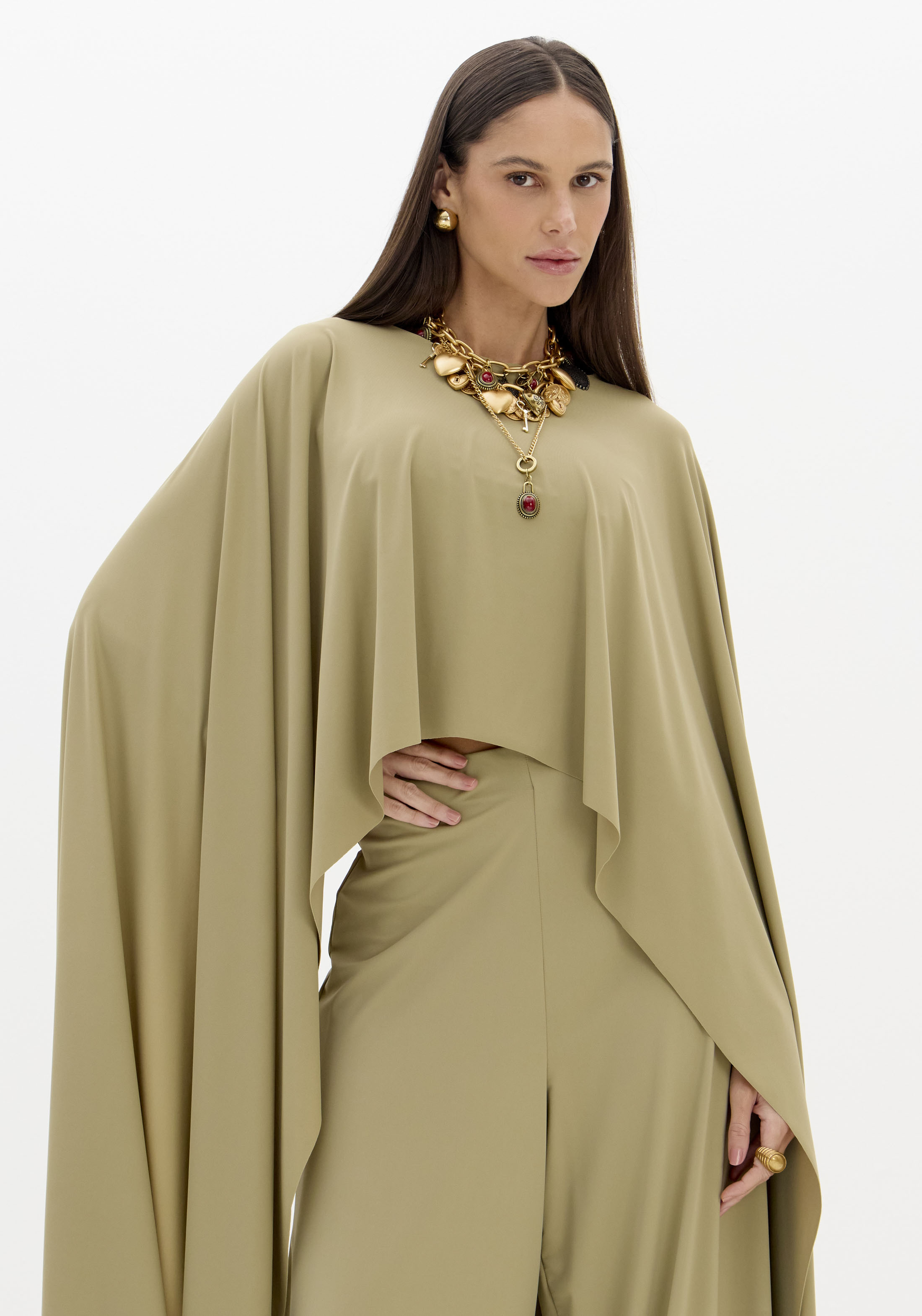 Blusa Manga Capa Verde - Lança Perfume 1
