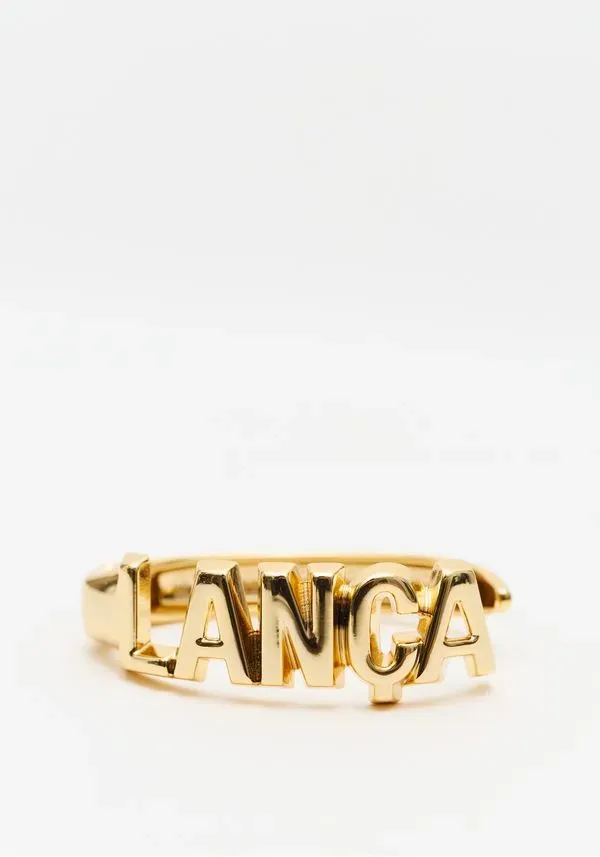 Pulseira Lettering Dourado - Lança Perfume 1