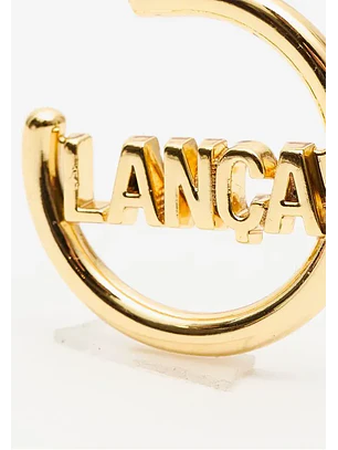 Brincos Argolas Lettering Dourado - Lança Perfume
