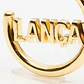 Brincos Argolas Lettering Dourado - Lança Perfume - Thumbnail 2