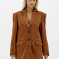 Blazer Oversized em Suede Camel - Lança Perfume  - Thumbnail 1