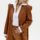 Blazer Oversized em Suede Camel - Lança Perfume  - Thumbnail 4