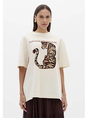 T-shirt Tigre Branco - Lança Perfume 