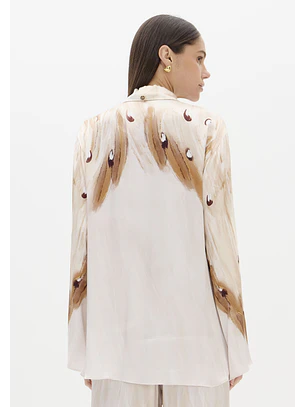 Camisa Oversized Acetinada SOFT WINGS  - Lança Perfume 