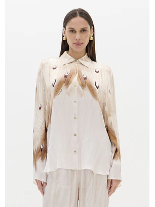 Camisa Oversized Acetinada SOFT WINGS  - Lança Perfume 