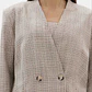 Blazer Oversize RUKA Xadrez Bege - Lança Perfume - Thumbnail 3