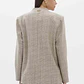 Blazer Oversize RUKA Xadrez Bege - Lança Perfume - Thumbnail 4