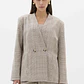 Blazer Oversize RUKA Xadrez Bege - Lança Perfume - Thumbnail 1