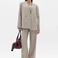Blazer Oversize RUKA Xadrez Bege - Lança Perfume - Thumbnail 2