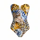 Body / Fato de Banho Animal Print Azul e Amarelo - SAHOCO - Thumbnail 2
