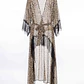 Kaftan Savana Animal Print Castanho - SAHOCO   - Thumbnail 1