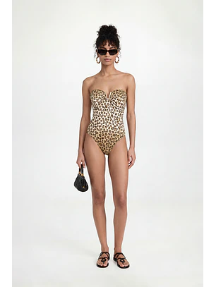 Body / Fato de Banho Animal Print Castanho  - SAHOCO