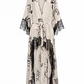 Kaftan Savana Pássaros Bege - SAHOCO  - Thumbnail 2