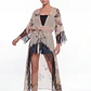 Kaftan Savana Pássaros Bege - SAHOCO  - Thumbnail 1