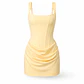 Vestido Curto Adara Amarelo - SAHOCO  - Thumbnail 3
