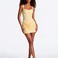 Vestido Curto Adara Amarelo - SAHOCO  - Thumbnail 1