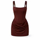 Vestido Curto Adara Castanho - SAHOCO - vignette 3