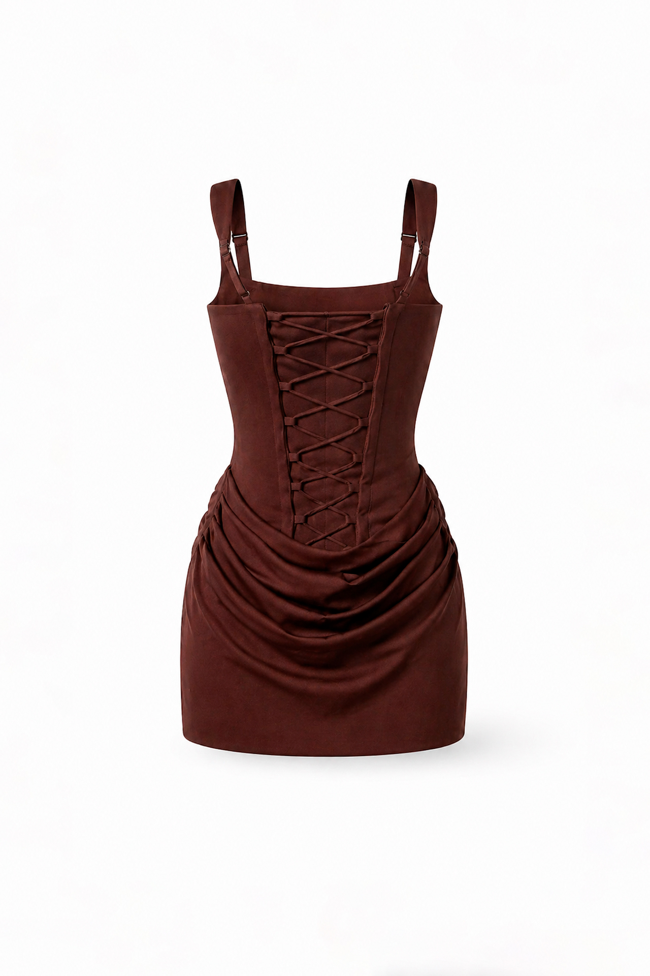 Vestido Curto Adara Castanho - SAHOCO 4
