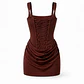 Vestido Curto Adara Castanho - SAHOCO - vignette 4