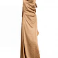 Vestido Comprido Thalassa Dourado / Bege - SAHOCO  - miniatura 4