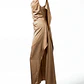 Vestido Comprido Thalassa Dourado / Bege - SAHOCO  - miniatura 5
