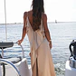 Vestido Comprido Thalassa Dourado / Bege - SAHOCO  - miniatura 2
