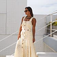 Vestido Celeste Bordado Inglês Bege - SAHOCO - miniatura 5
