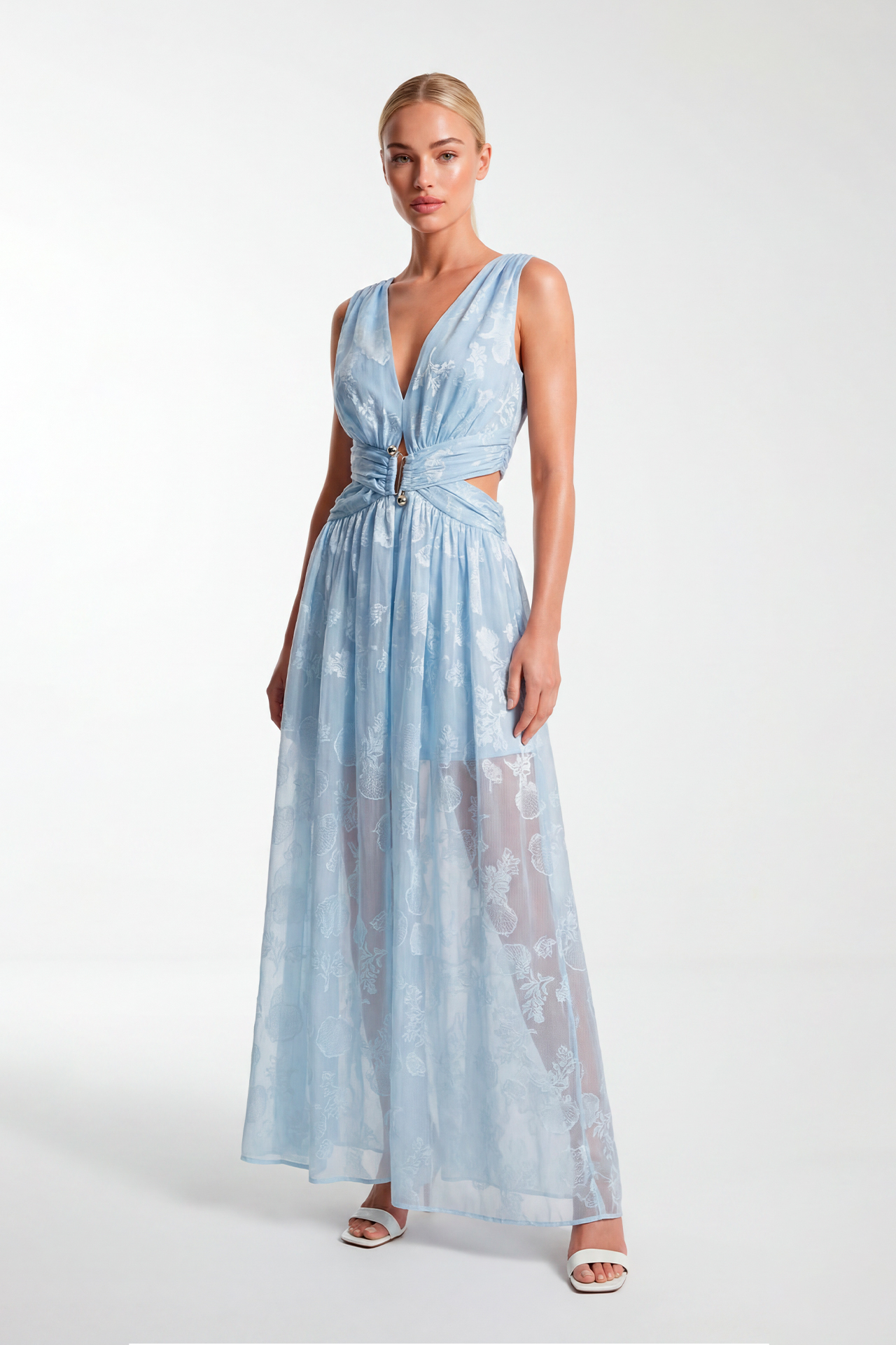 Vestido Comprido AURORA Azul - SAHOCO  1