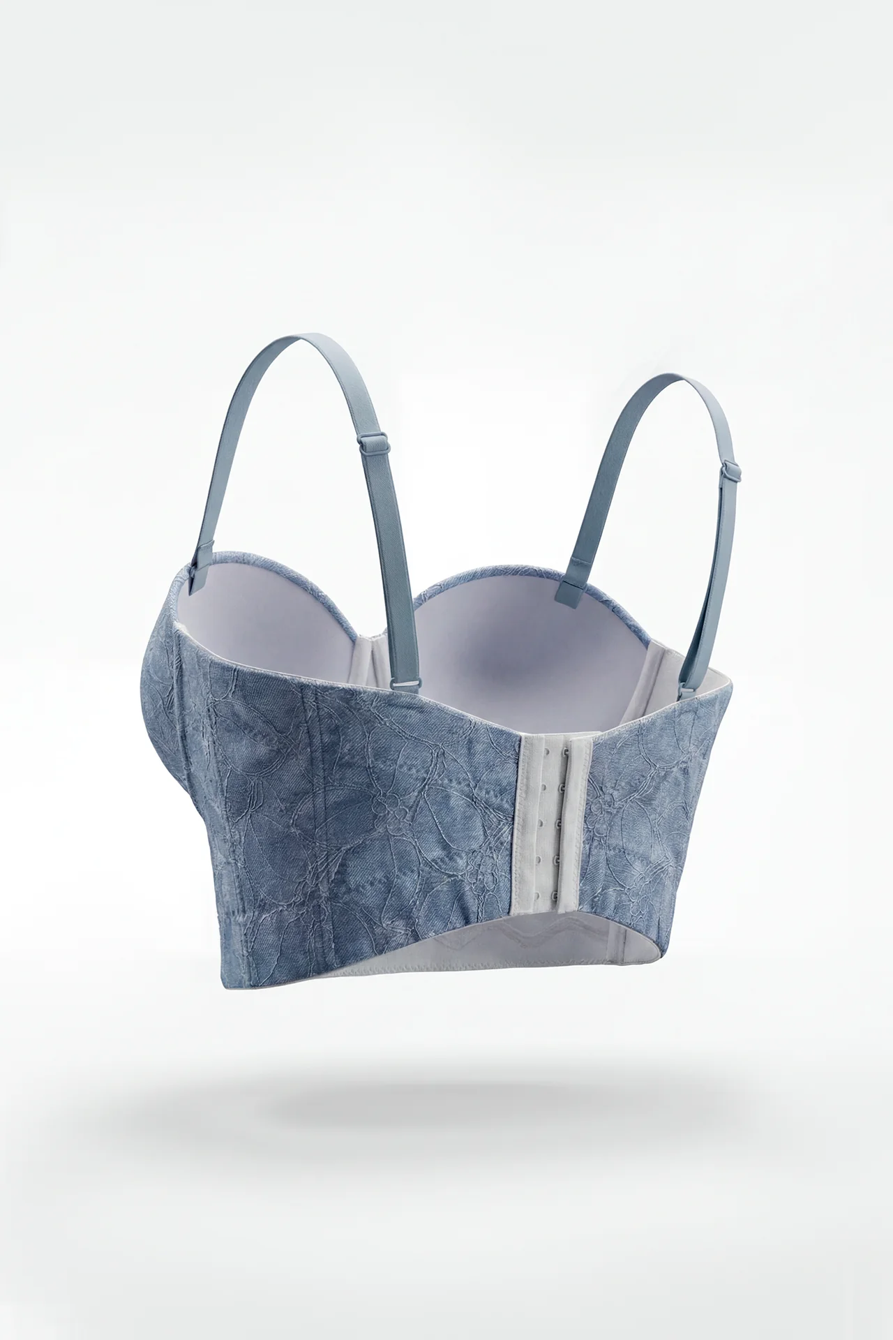 Top Corset em Renda Azul - SAHOCO   4