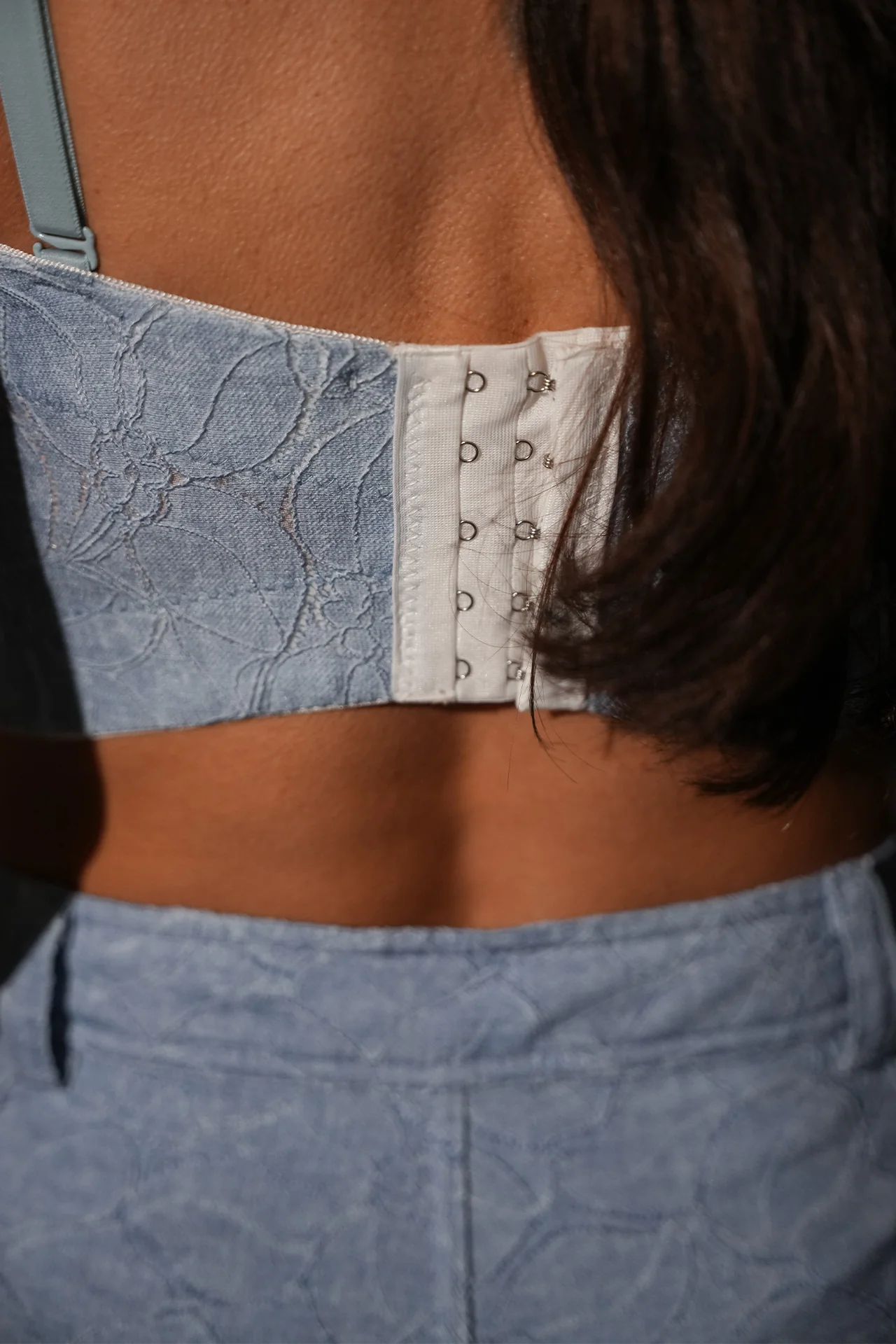 Top Corset em Renda Azul - SAHOCO   5