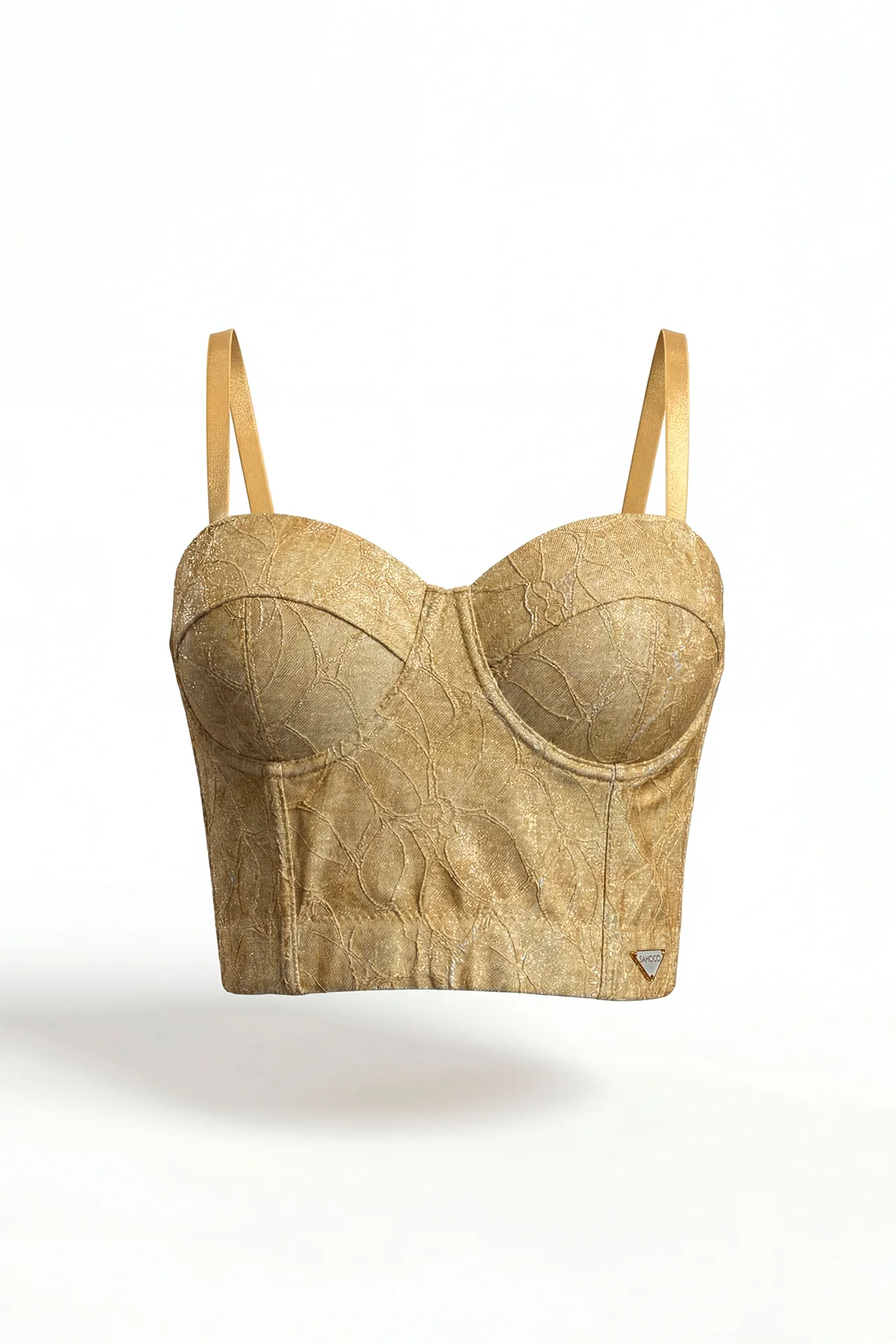 Top Corset em Renda Bege - SAHOCO  1