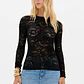 Blusa em Renda LAISE LYON Preto - Lança Perfume   - vignette 1