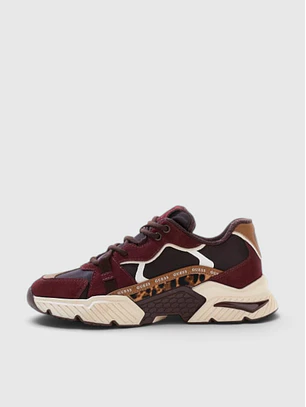 Ténis CARRLI8 Animal Print e Bordeaux - Guess 