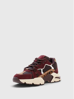 Ténis CARRLI8 Animal Print e Bordeaux - Guess 