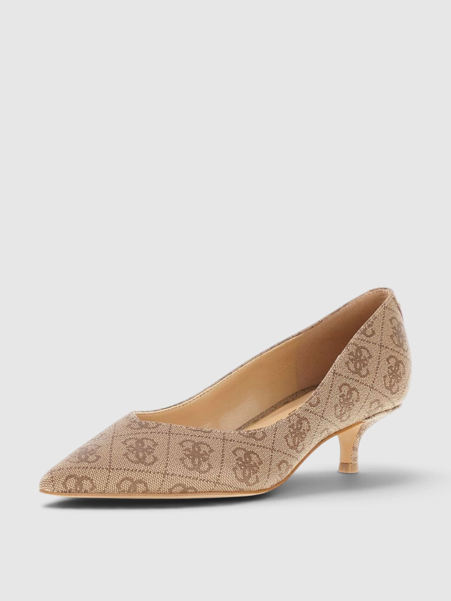 Sapato Salto Baixo CASEN 2 Logo Bege - Guess  2