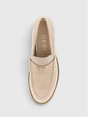 Sapato Mocassim BELISO Camurça Bege - Guess