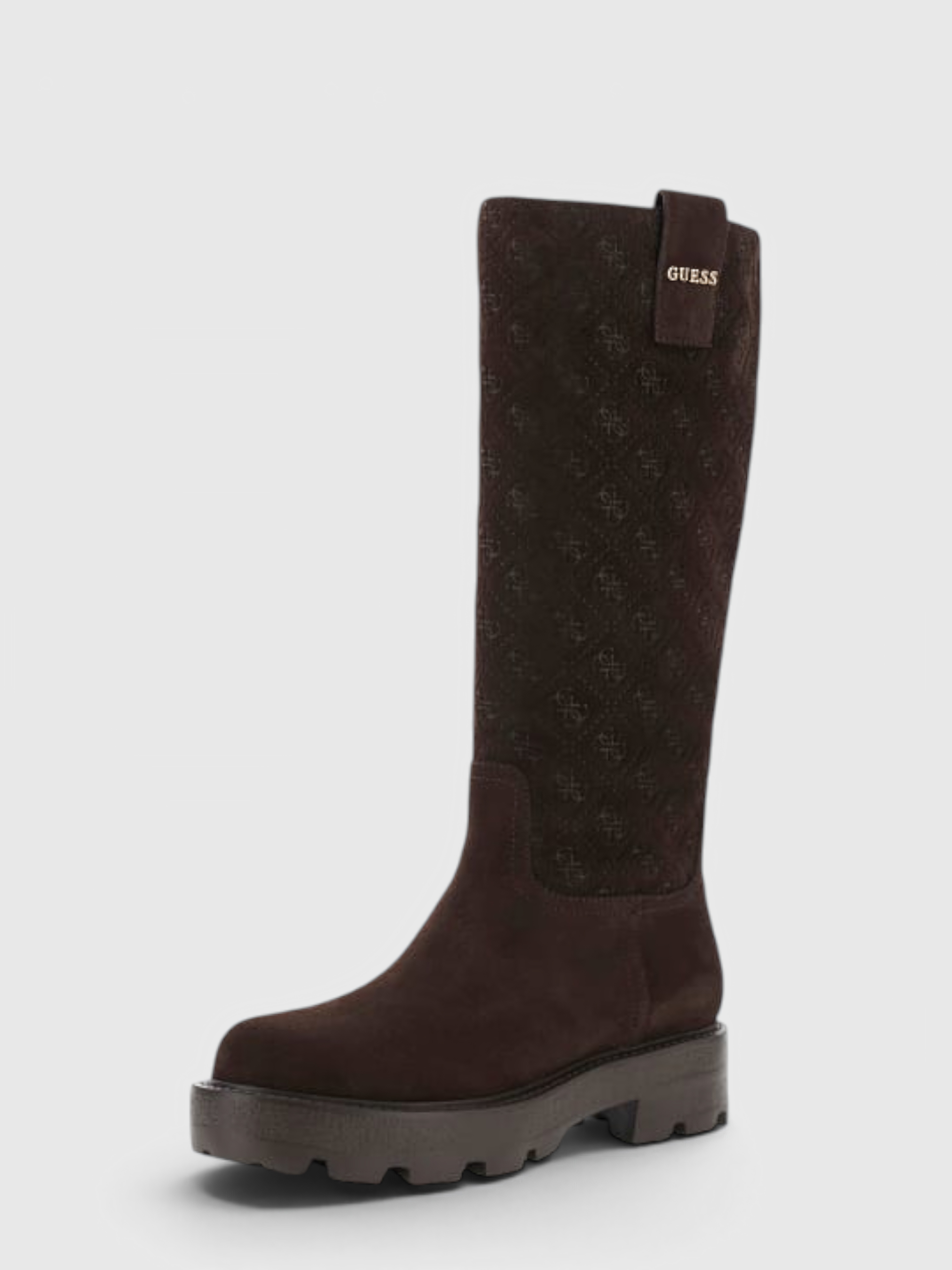 Bota de Cano Alto Camurça YAILYN2 Castanho - Guess 1