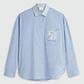 Camisa ROMULO Oversized em Azul - Josh V  - Thumbnail 5