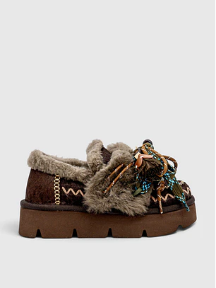 Loafer com Pelo GFH-12 Castanho - NAN-KU