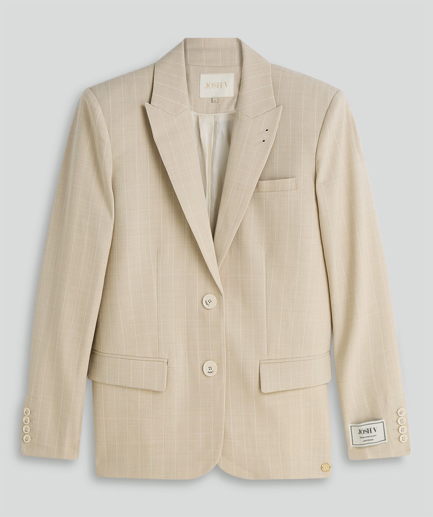 Blazer Nick Oversized Bege com Risca  - Josh V  5