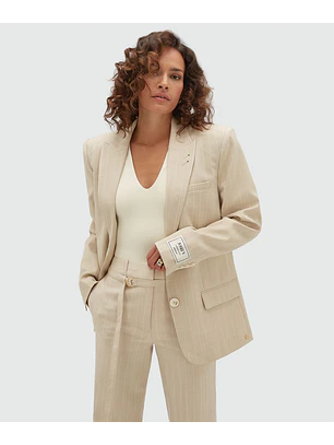 Blazer Nick Oversized Bege com Risca  - Josh V 