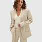 Blazer Nick Oversized Bege com Risca  - Josh V  - vignette 1