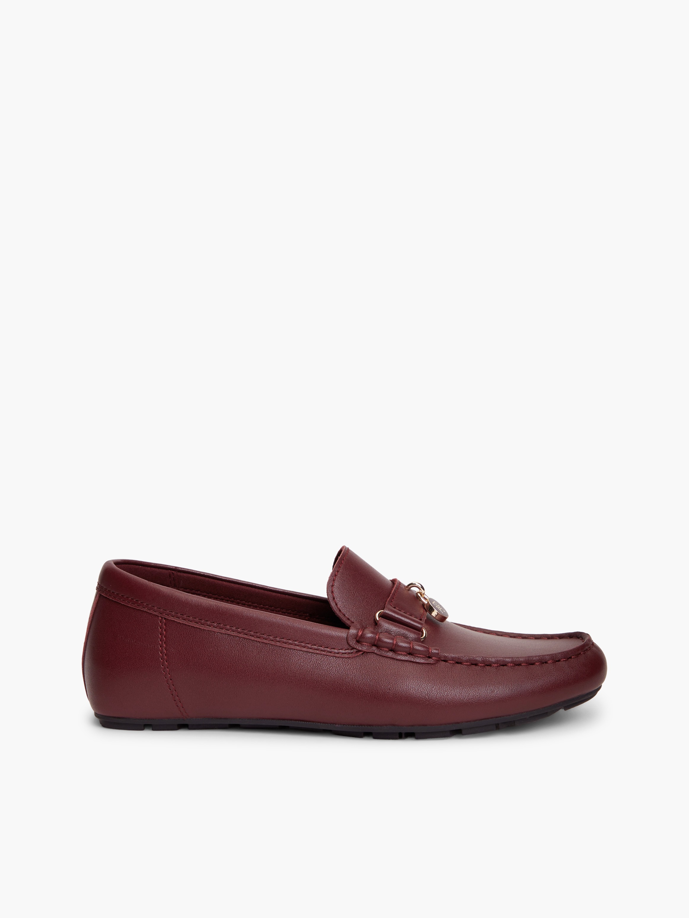 Mocassins em Pele Bordeaux - Tommy Hilfiger  1