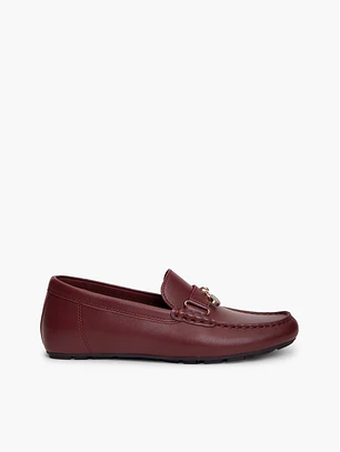Mocassins em Pele Bordeaux - Tommy Hilfiger 