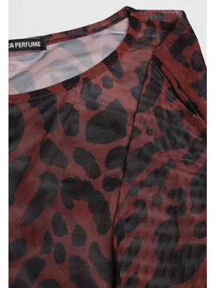 Camisola Semi Transparente WILD JAGUAR - Lança Perfume 