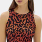 Vestido Comprido Canelado Animal Print - Lança Perfume  - thumbnail 4