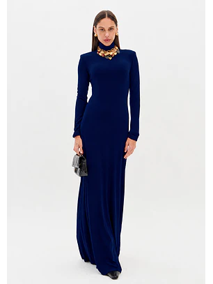 Vestido Comprido Azul Escuro - Lança Perfume - COPIE